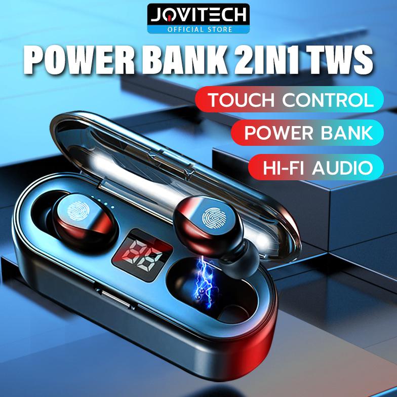 Terbaru Jovitech F9-8 Tws Bluetooth Headset Wireless Earphone Nirkabel Dengan Mikrofon Touch Control