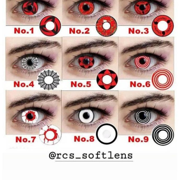 RCS Softlens cosplay sharinggan Naruto halloween zombie