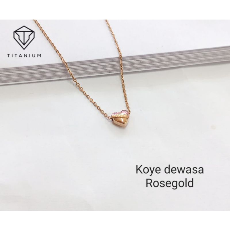 kalung koye love kalung liontin wanita kalung titanium wanita