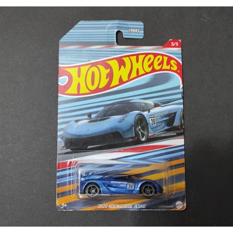 Hotwheels 2020 Koenigsegg Jesko blue racing circuit series