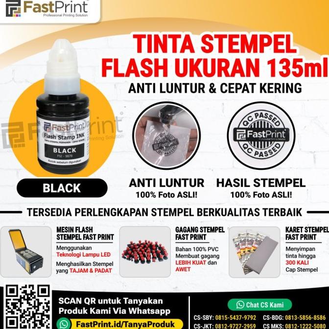 

Tinta Stempel Flash Fast Print Warna Ungu (Purple Ink) 135ml ffs01