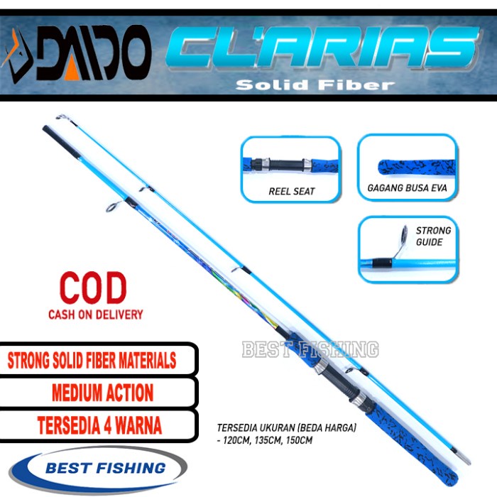 Joran Pancing Daido Clarias Solid Fiber 12Cm 135Cm 15Cm