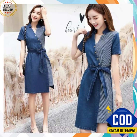 Dress Pendek Wanita Selutut Korean Style Tunik Busui Simple Midi Bahan Adem Premium Atasan Model Set