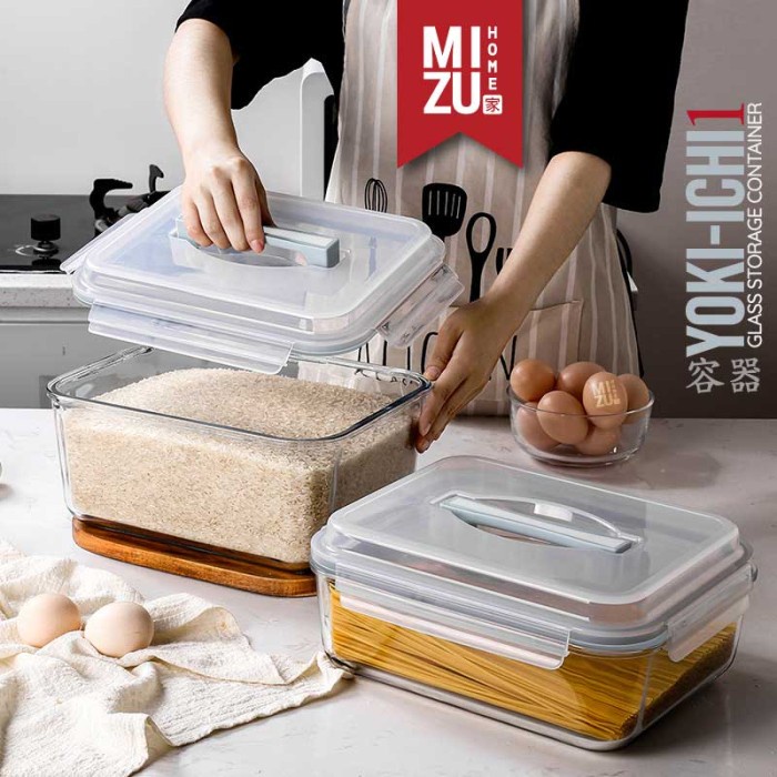 

Mizu Yoki-Ichi Food Storage Container Kotak Penyimpanan Makanan Kaca