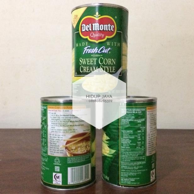 

Del Monte Sweet Cream Style Corn Krim Jagung Manis 418gr x 3 kaleng PAKET EKONOMIS Best Seller