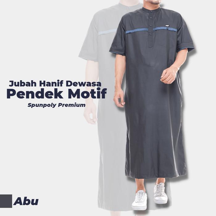 Jubah Hanif Pendek Motif / Jubah Gamis Pria / Jubah Pria Lengan Pendek
