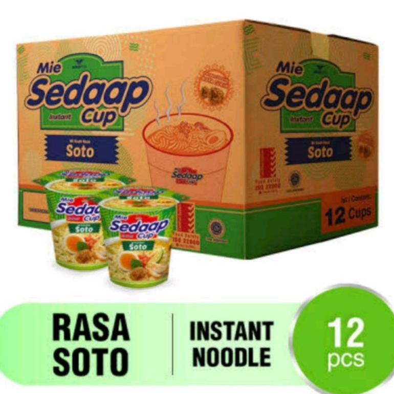 

1 DUS/12 PCS MIE SEDAP CUP RASA SOTO Best Seller