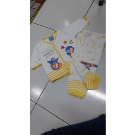 Zoko setelan new born panjang SNI motif pinguin || setelan bayi