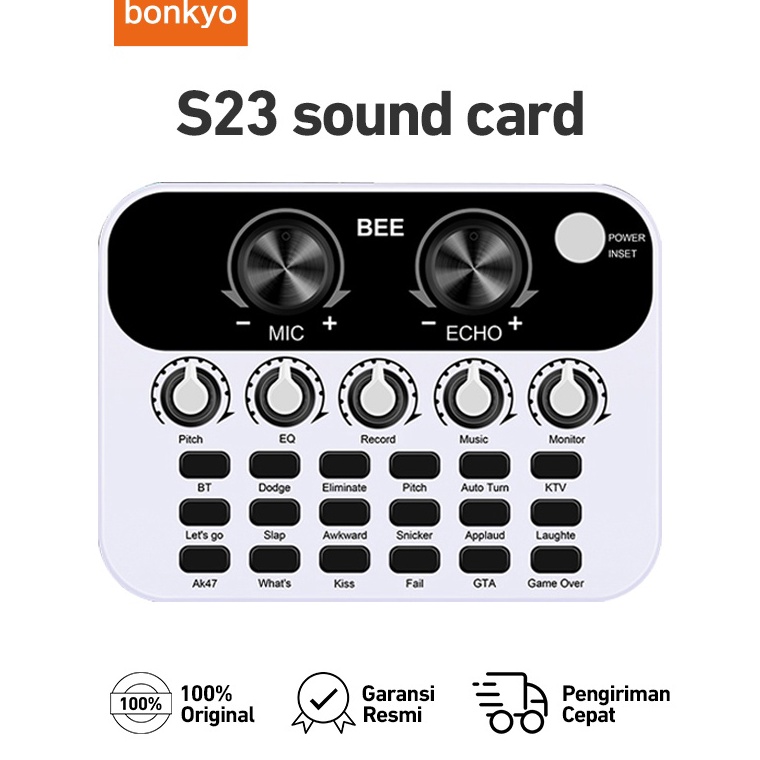 Kualitas Super✽ Bonkyo S23 SoundCard Bluetooth Audio Usb External - Audio SoundCard for HP PC Mac Li