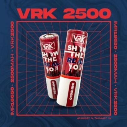 Original BATERAI VRK 18650 2500 MAH (MERAH) 