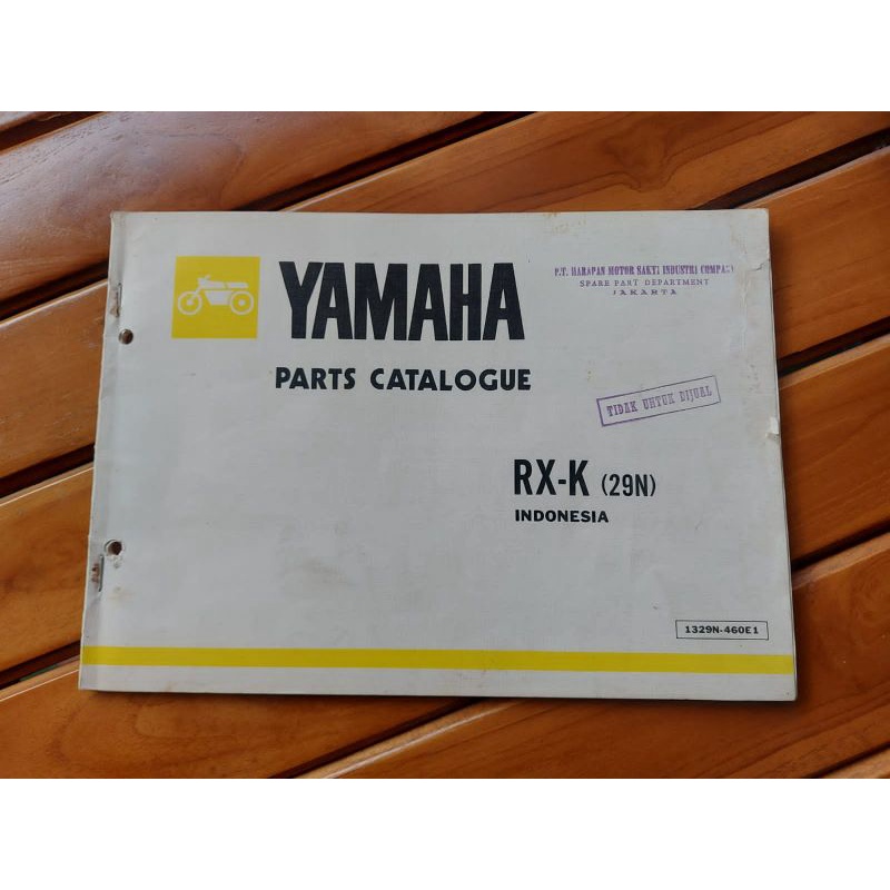 buku katalog catalogue yamaha rx king cobra tahun 1983 / 1984 kode RXK 29N  copyan