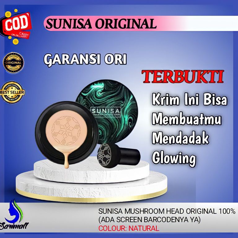 Limit Edision❈ Bedak Sunisa Original glowing tahan lama anti air  Sunisa Air Cushion BB Cream / Foundation 147✶