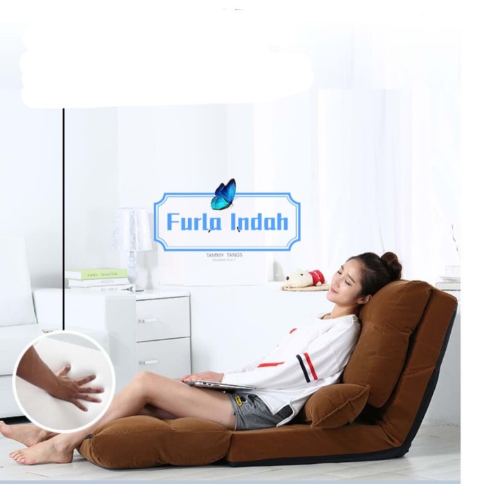 Terlaris Kursi Lesehan Lipat Sofa Bed Single Sofa Santai Type 60#
