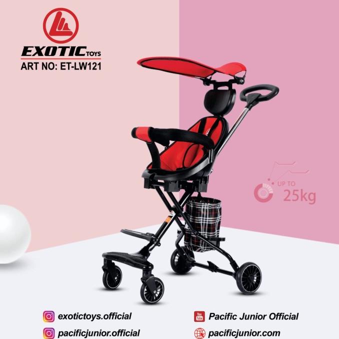 Dorongan Anak Exotic LW-121 Magic Stroller Dorongan Bayi Canopy