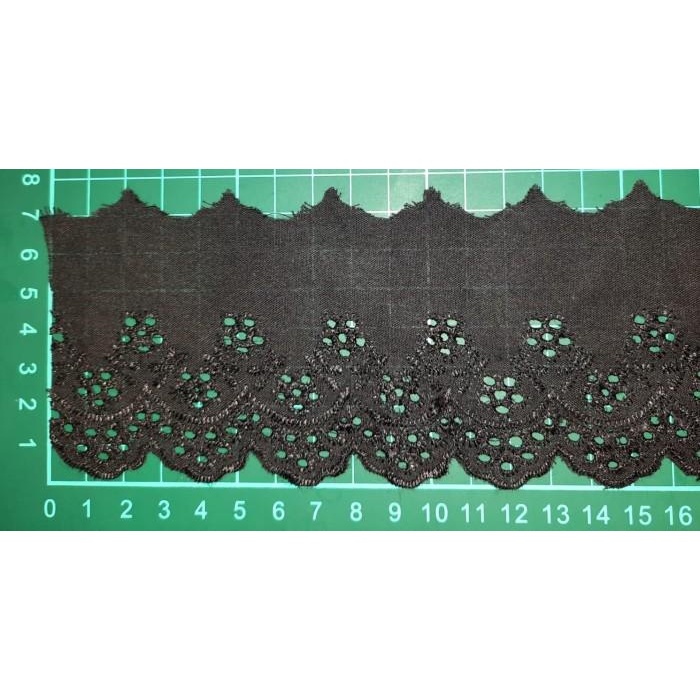 Hiok Renda Katun Lebar 7 Cm/Kain Bordir Katun 7451 - 15 Yds