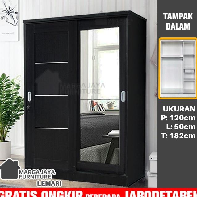 Lemari 2 Pintu Sliding Knockdown