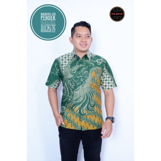 HEM ATASAN KEMEJA BAJU BATIK PENDEK ORIGINAL ASLI BATIK ARKANZA SOLO SIZE M L XL XXL BAHAN KATUN PRE