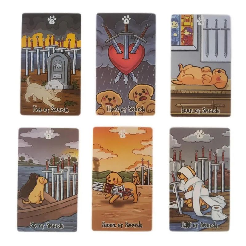 Puppy Tarot 12x7cm include guide paper