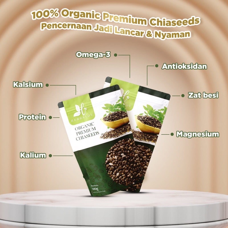 

Premium Organic Chiaseeds Herbalov
