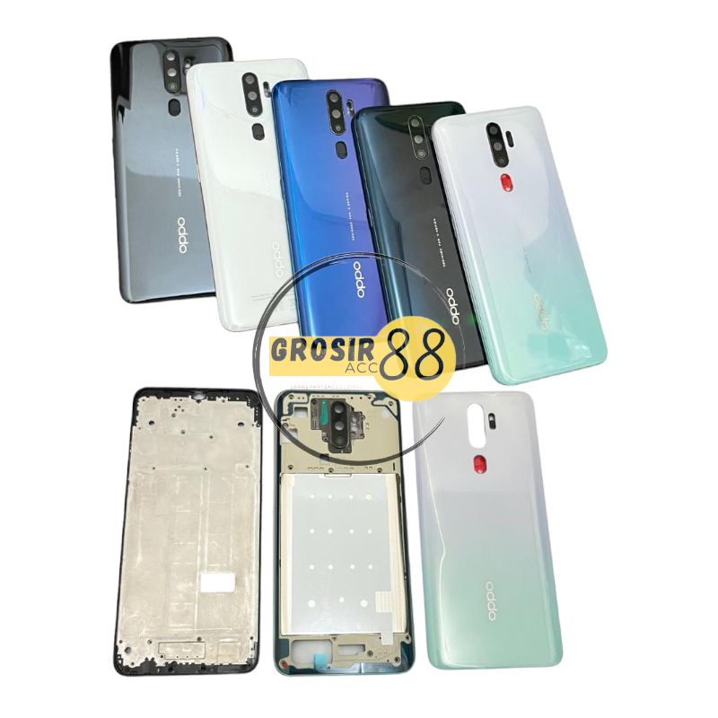 BACK CASING HOUSING FULLSET BACKDOOR + BEZEL FRAME LCD OPPO A5 2020 - A9 2020 ORIGINAL