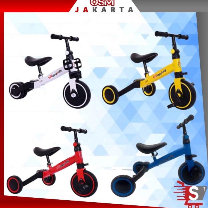 New stock. OSM JKT 5220 Mainan Sepeda Anak 3 Roda 2in1 / Sepeda Keseimbangan Anak / Balance Bike Rid
