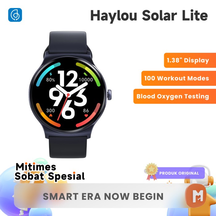 Haylou Solar LS05 Lite Smart Watch IP68 Sp02 Original 1.38" uru02
