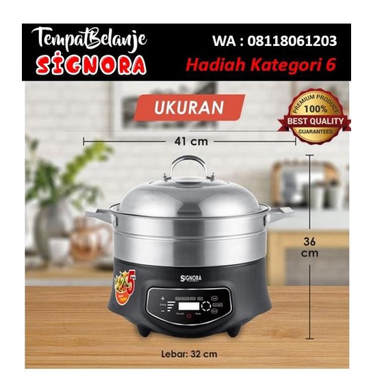 Signora Steam Cooking Pot Steamer Cooker kukusan listrik
