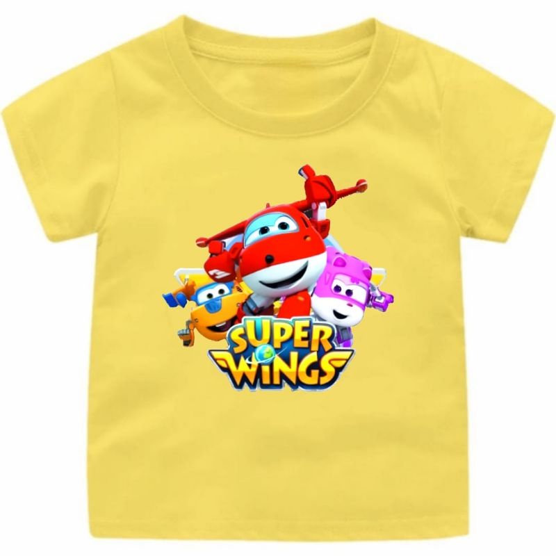 Baju Kaos Anak Laki Laki Superwings Usia 1-13Tahun/Remaja Dan Dewasa