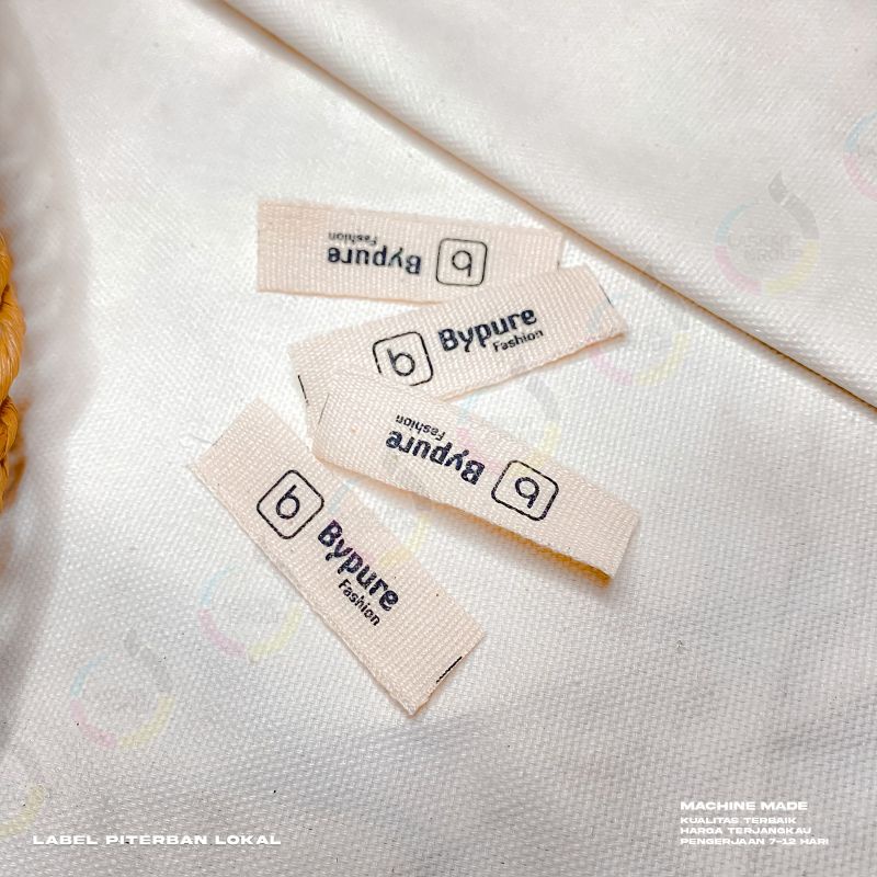 

piterban lokal 650 pcs/cotton tebal/label cotton/cotton lokal/label custom/label hijab/label celana