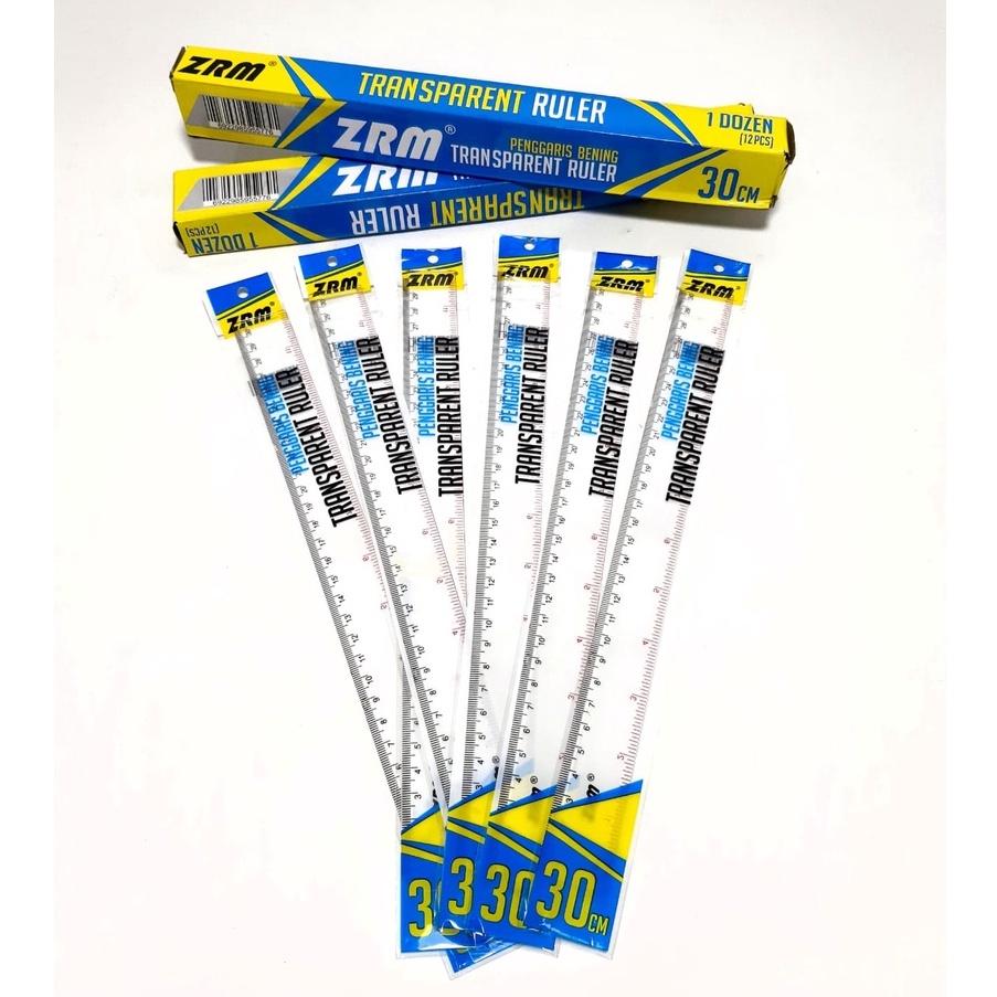 

[PRODUK RKWRE40] Harga Grosir ( 1packs /12pcs ) Penggaris Plastik Panjang 30cm ZRM The Best 45