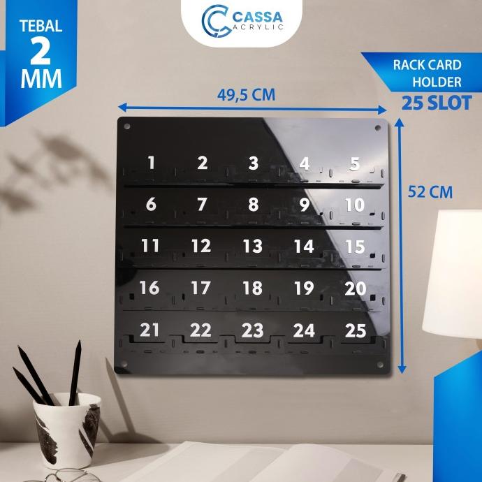 

TEMPAT RAK KARTU KTP AKRILIK / HOLDER PENYIMPANAN KARTU ISI 25 SLOT ---NEW READY---