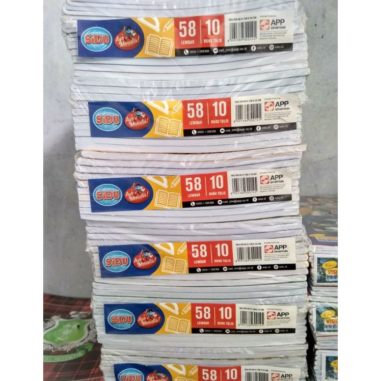

↔ BUKU SIDU ISI 58 PER PAK/BUKU SEKOLAH - 1 BUKU ISI 58 LEMBAR. ➬Sale