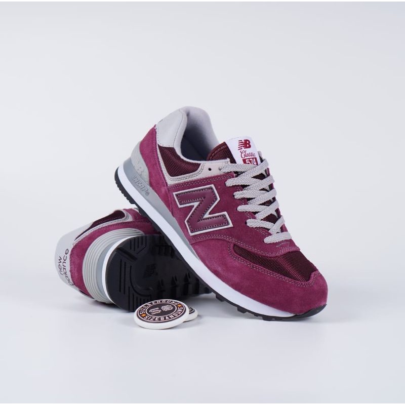 Sepatu New Balance 574 Burgundy