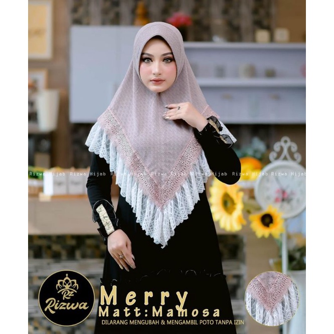 HIJAB INSTAN MERRY JERSEY MAMOSA PREMIUM ORIGINAL RIZWA