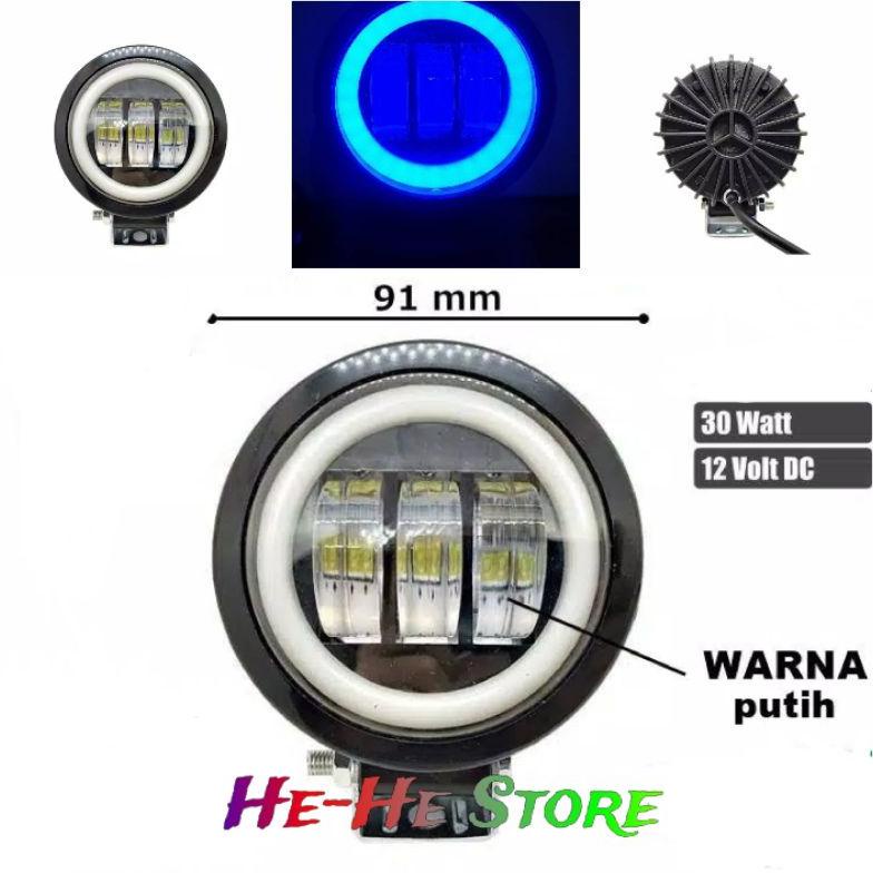 Trending Lampu Depan Rx King Lampu Daymaker Bulat Rx King 3&2 Lensa Led + Lampu Ring Biru + Breket Z