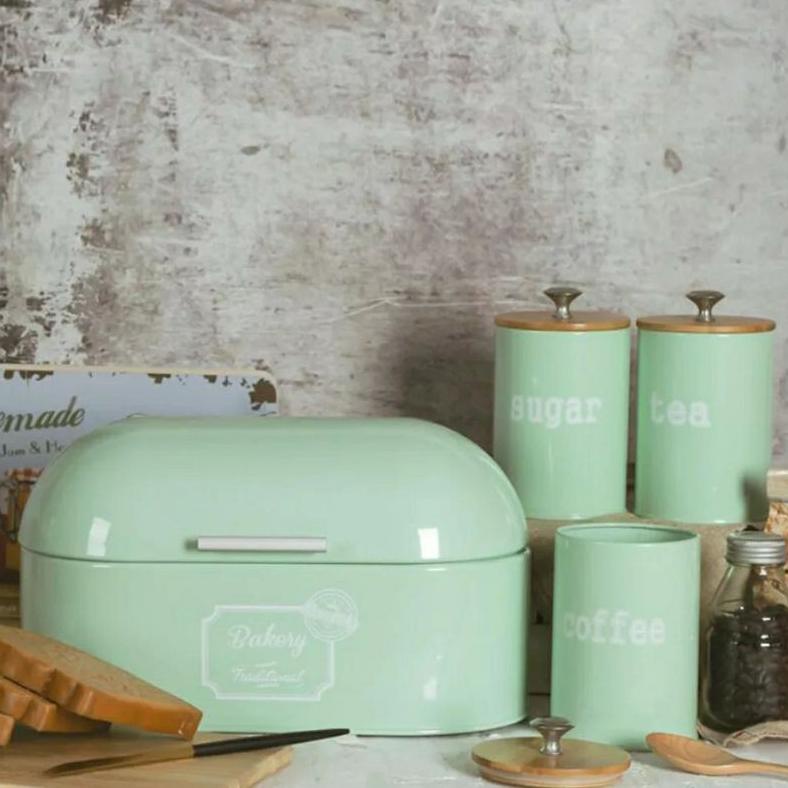 Terbaik Kj - Tempat Roti / Bread Box Kaleng / Tempat Roti Tawar / Kj Homedecor / Roti Bread Containe