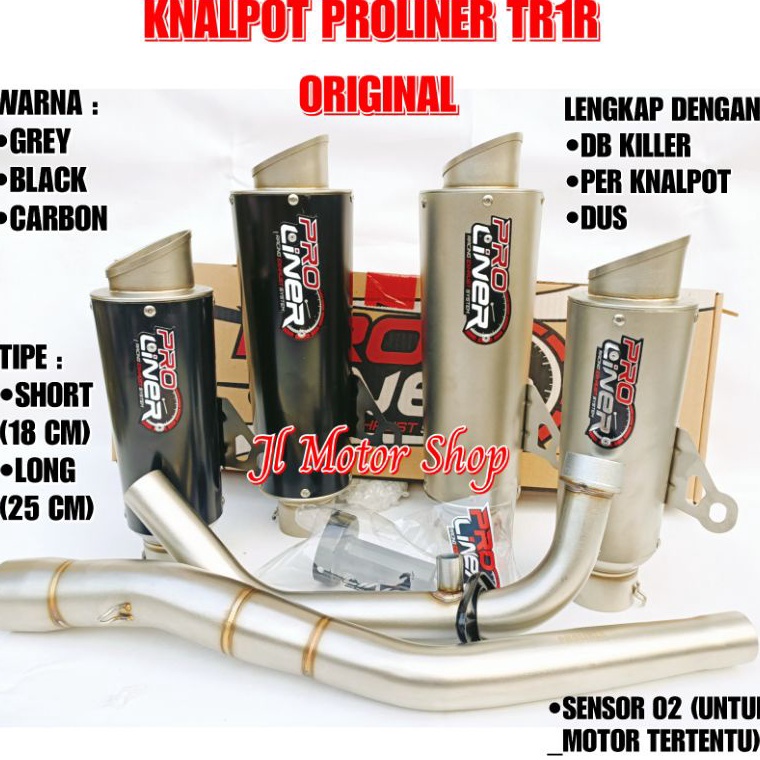 SIAP KIRIM KNALPOT PRO LINER PROLINER TR1 TR 1 R R15 V3 V4 VVA CBR150 CB150 VIXION SONIC SATRIA FU G