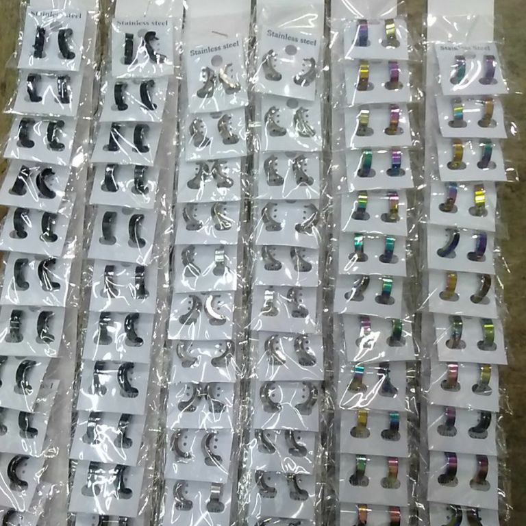 (J❤RW-☛) anting titanium tusuk/tindik stanless 136L lusinan/grosir murahh