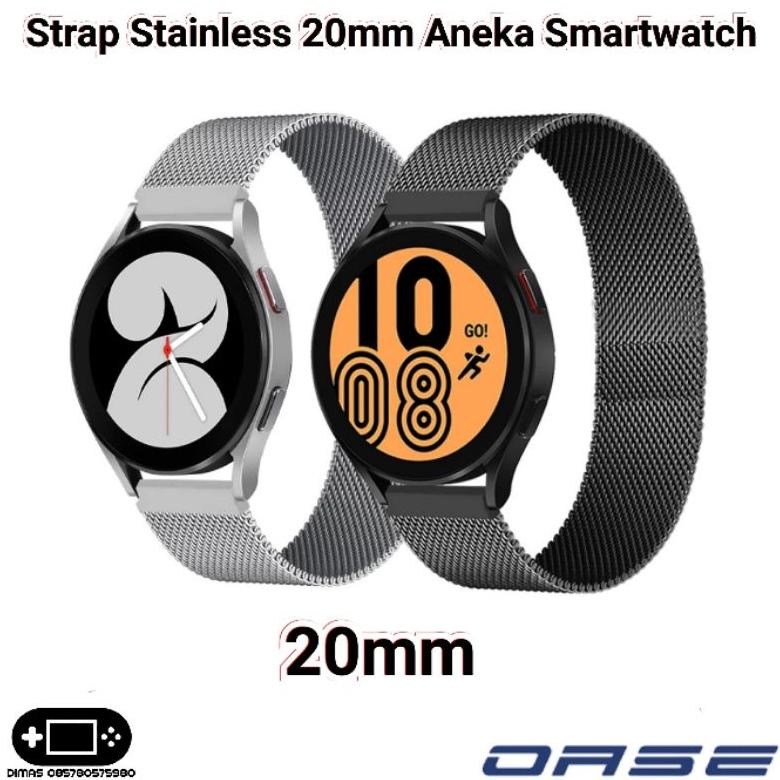 New Strap Stainless 20mm Oase Horizon W1 VF1 Tali Jam Tangan Steel Smartwatch