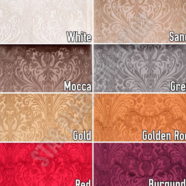 [Z➸SZ.♥) Kain Bludru Beludru Mewah Premium Velvet Emboss Motif Bunga Damask  - Turkish (Sofa, Jok, K