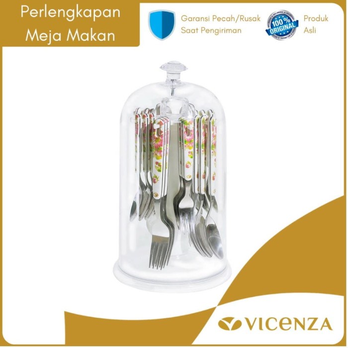 PROMO VICENZA SENDOK & GARPU SET VA248 MOTIF MELATI ORIGINAL BEST SELLER