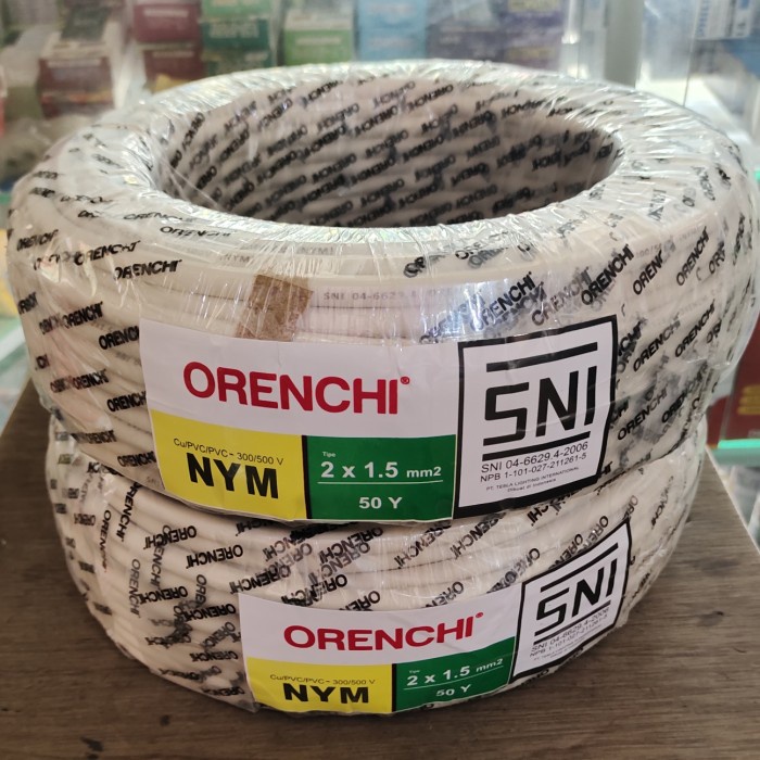Kabel listrik NYM 2x1,5 SNI tembaga murni 2x1.5mm BUKAN ETERNA SUPREME