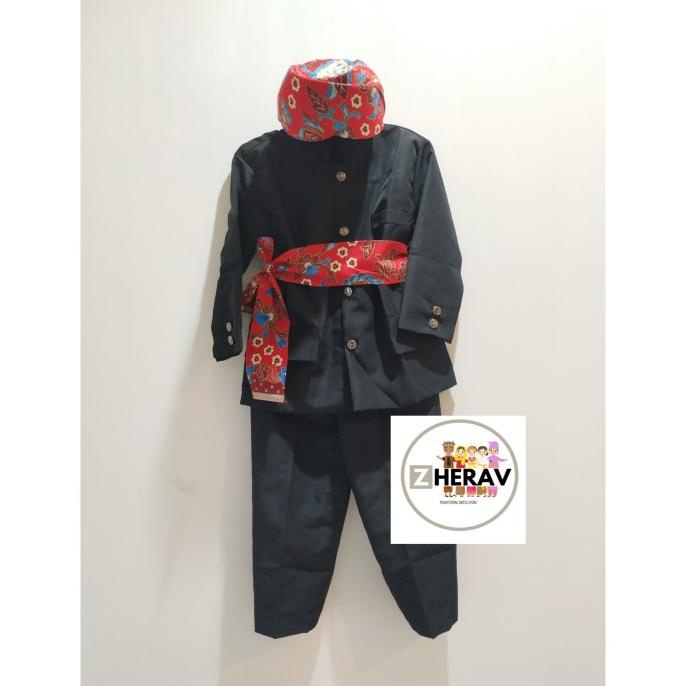 baju pakaian adat busana adat betawi abang jakarta anak TK SD all size