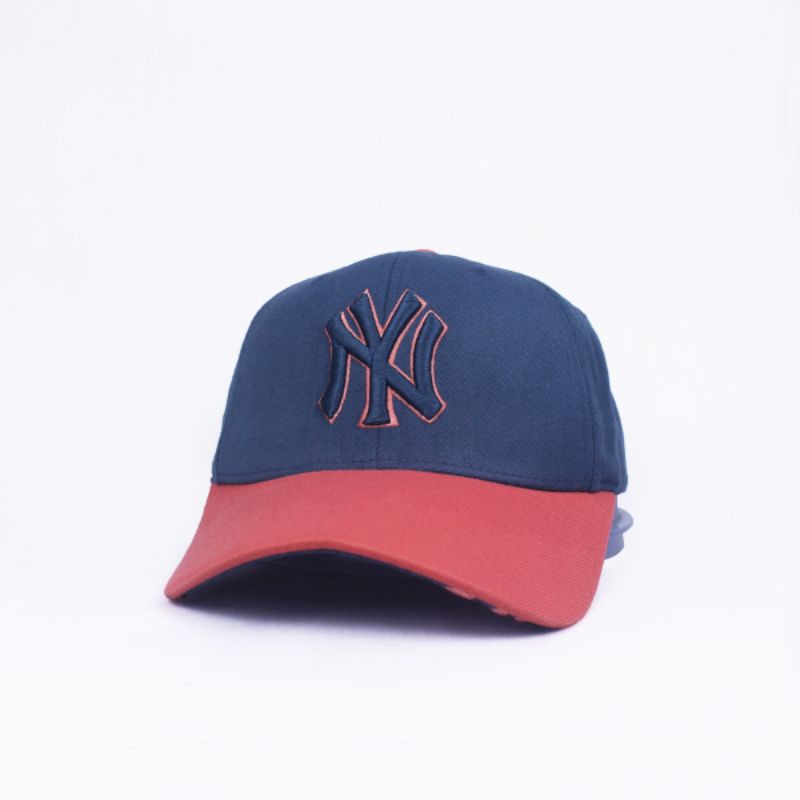 Topi Baseball MLB NY Yankees Blueberry Peach SM Second Murah Original