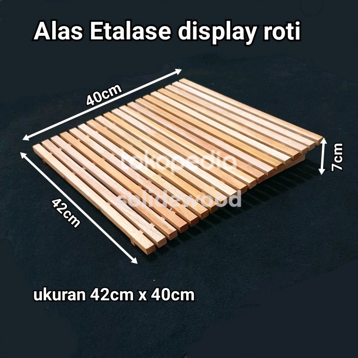 Terlaris Alas Kayu Etalase Display Tatakan Roti Cake