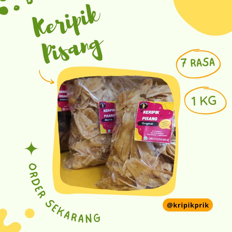 

KRIPIK PRIK Keripik Pisang 1 kg - Cemilan Murah Renyah