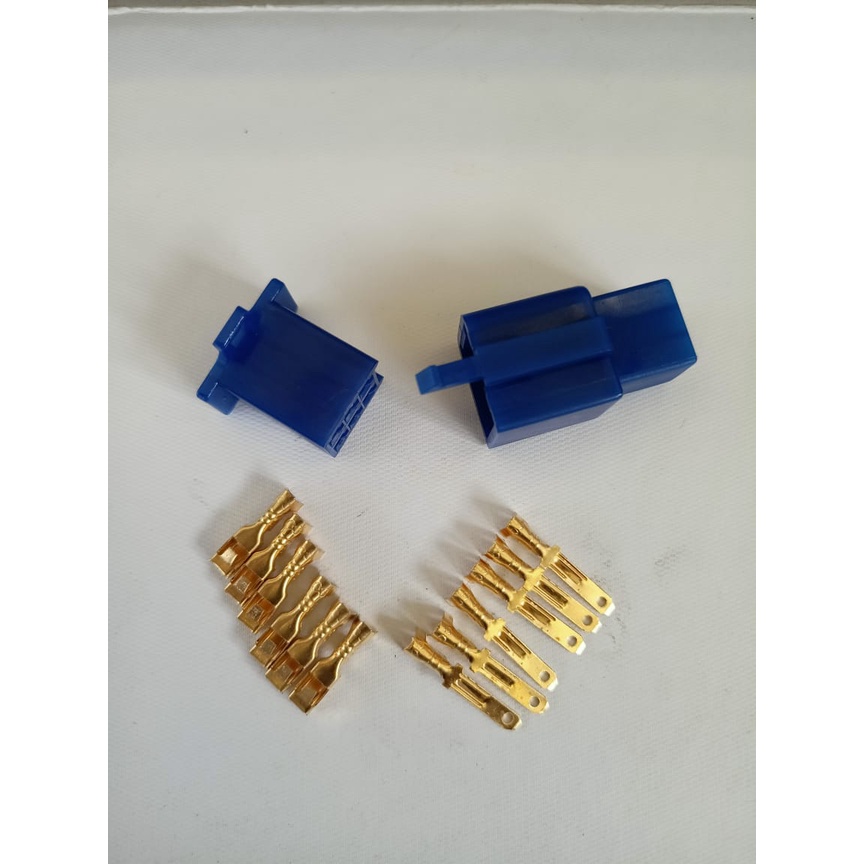 SOKET  6 PIN SKUN KECIL BIRU / SOCKET KABEL 6 PIN KECIL / KONEKTOR 6 PIN KECIL BIRU