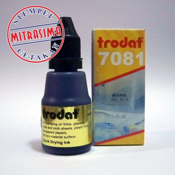 

Terlaris Tinta Untuk Plastik, Kaca, Keramik Trodat 7081 Warna Hitam