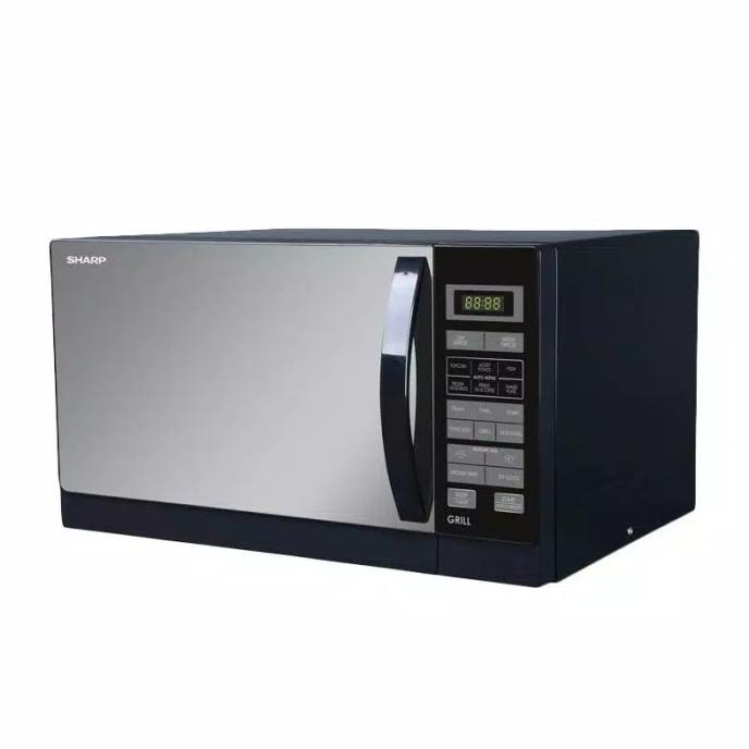 microwave sharp r728 with grill low watt warna hitam