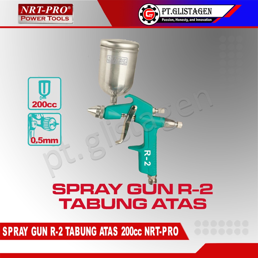 NRT-PRO R2 Spray Gun Tabung Atas 200cc Semprotan Cat Kompresor R-2